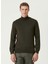 Haki Erkek Balıkçı Slim Fit Düz Kazak 1091787 1