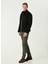 Haki Erkek Balıkçı Slim Fit Düz Kazak 1091787 3