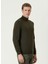Haki Erkek Balıkçı Slim Fit Düz Kazak 1091787 4