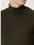 Haki Erkek Balıkçı Slim Fit Düz Kazak 1091787 6