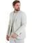 Bej Slim Fit Çizgili Mono Yaka Casual Keten Ceket 3