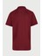 Bordo Regular Fit Düz 100% Pamuk Polo Yaka Tişört 2