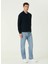 Lacivert Erkek Düğmeli Slim Fit Düz Sweatshirt 1092426 3