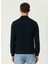Lacivert Erkek Düğmeli Slim Fit Düz Sweatshirt 1092426 5