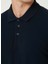 Lacivert Erkek Düğmeli Slim Fit Düz Sweatshirt 1092426 6