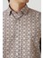 Erkek Regular Fit Uzun Kollu Desenli Spor Gömlek Bej GM22Y221161_K07 3