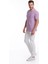 Lila Regular Fit Düz 100% Pamuklu Polo Yaka Tişört 3