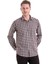 Bordo Klasik Fit Kareli Slim Yaka Uzun Kollu Casual Flanel Gömlek 1