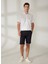 Normal Bel Slim Fit Koyu Mavi Erkek Bermuda Şort A261NAT99NG332- 1