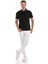 Siyah Regular Fit Düz 100% Pamuklu Polo Yaka Tişört 5