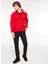 Kırmızı Erkek Kapüşon Yaka Standart Fit Polar Sweatshırt D3WM-SWT2 3