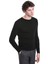 Siyah Slim Fit Fitilli Bisiklet Yaka Yünlü Triko Kazak 3