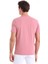 Pembe Regular Fit Düz Bisiklet Yaka Pamuklu Triko Tişört 6