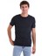 Lacivert Regular Fit Düz Bisiklet Yaka Rayon Triko Tişört 1