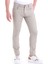Bej Slim Fit Desenli Pamuklu 5 Cep Kanvas Pantolon 4