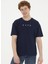 Bisiklet Yaka Lacivert Erkek T-Shirt Navu 1