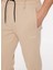 Lastikli Bel Slim Fit Bej Erkek Eşofman Altı UMA23072PA 4