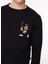 Bisiklet Yaka Siyah Erkek Sweatshırt Sew G501 Mouse_downtown Regular Fıt 4