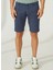 Normal Bel Slim Fit Koyu Mavi Erkek Bermuda Şort A261NAT99TC502B 2