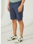 Normal Bel Slim Fit Koyu Mavi Erkek Bermuda Şort A261NAT99TC502B 3