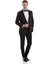 Bordo Slim Fit Düz Sivri Yaka Klasik Kruvaze Smokin Damatlık 1