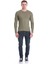 Yeşil Slim Fit Fitilli Bisiklet Yaka Yünlü Triko Kazak 3