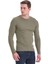 Yeşil Slim Fit Fitilli Bisiklet Yaka Yünlü Triko Kazak 4
