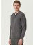Antrasit Erkek Polo Slim Fit Düz Kazak 1091789 1