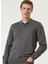 Antrasit Erkek Polo Slim Fit Düz Kazak 1091789 3