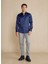 Slim Fit Italyan Yaka Lacivert Erkek Gömlek BBSS24MSH028 3