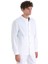 Beyaz Regular Fit Düz Mono Yaka Keten Overshirt Spor Takım 5