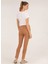 Yüksek Bel Skinny Fit Kahve Kadın Pantolon DERIN-23Y 4