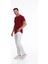 Bordo Regular Fit Düz 100% Pamuklu Polo Yaka Tişört 2