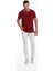 Bordo Regular Fit Düz 100% Pamuklu Polo Yaka Tişört 3