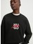 Siyah Erkek Bisiklet Relaxed Düz Sweatshirt 50521081_DLOGONTY 3