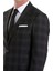 Siyah Slim Fit Kareli Mono Yaka Casual Takım Elbise 4