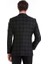 Siyah Slim Fit Kareli Mono Yaka Casual Takım Elbise 6