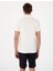 Ekru Slim Fit Örme Dokulu Polo Yaka Tişört 5