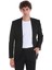 Siyah Slim Fit Düz Mono Yaka Klasik Takım Elbise 2