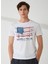 Bisiklet Yaka Beyaz Erkek T-Shirt FM23S22TGWHITE 1