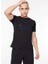 Bisiklet Yaka Siyah Erkek T-Shirt FM23W02TG 1