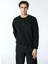 Gmg Fırenze Siyah Erkek Bisiklet Slim Fit Sweatshirt GU24MFW08015 4