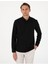Siyah Slim Fit Uzun Kollu Gömlek 1