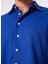 Slim Fit Gömlek Yaka Saks Erkek Gömlek 1090733 4