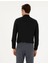 Siyah Slim Fit Armürlü Uzun Kollu Gömlek 5