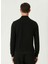 Siyah Erkek Düğmeli Slim Fit Düz Sweatshirt 1092426 5