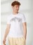 Bisiklet Yaka Beyaz Erkek T-Shirt FM23S39TGWHITE 1