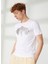 Bisiklet Yaka Beyaz Erkek T-Shirt FM23S39TGWHITE 2