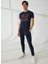 Bisiklet Yaka Mavi Erkek T-Shirt FM23S22TGBLUE 3