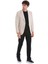 Bej Slim Fit Düz Mono Yaka Casual Keten Ceket 4